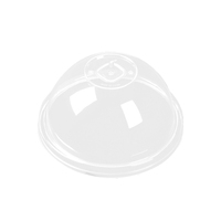 Couvercle transparent jetable de tasse de dôme de diamètre de 90mm pour le thé de lait pp fente d'insertion de paille de bouchon de bouteille de moulage par injection