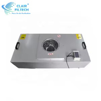 Unit Filter Kipas FFU Baru H14/U15 HEPA Filter Motor 4x4/4x2 Dimensi Ruang Bersih 0.3um Porositas Rangka Baja Tahan Karat 99.99%