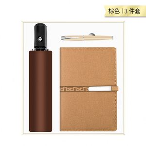 Customized Business A5 Notebook+Umbrella + Pen <b>Gift</b> <b>Set</b> with Printable Logo Senior for Meetings Office Essentials - Product Image 1