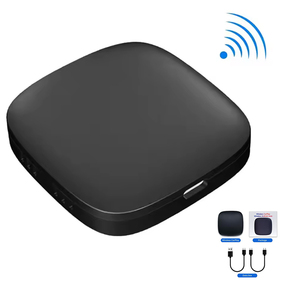 Adaptateur CarPlay sans fil et boîtier AI Android 13 avec prise en charge WiFi et <span class=keywords><strong>YouTube</strong></span> pour voitures intelligentes, mode double filaire/sans fil - Product Image 1