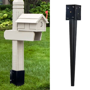 Metal galvanizado de acero inoxidable 4X4 poste de cerca ancla Punta de tierra para buzón y soporte de jardín - Product Image 2