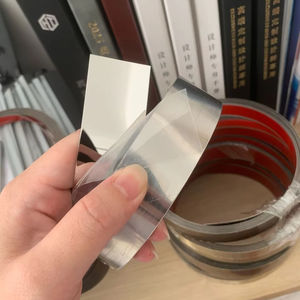 <b>Decorative</b> 201 Stainless Steel Flat Strip Trim Patti with Self-Adhesive Backing for Backsplash <b>Edging</b> - Product Image 1