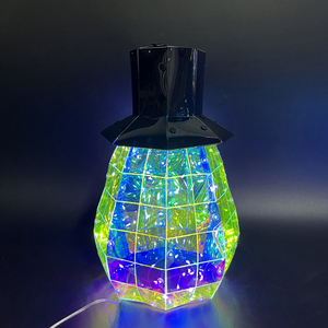 Linterna <span class=keywords><strong>de</strong></span> Halloween Ecológica <span class=keywords><strong>de</strong></span> PET con Forma <span class=keywords><strong>de</strong></span> Calabaza, Regalos con 40 Luces LED Alimentadas por USB, <span class=keywords><strong>Película</strong></span> Iridiscente Hecha a Mano, Decoración Personalizada para el Hogar - Product Image 2