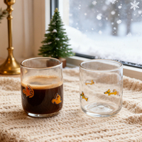 Verres Ortus Home Icon, gobelets à jus en verre à fusion à chaud, réutilisables, lavables au lave-vaisselle, portables, différentes couleurs pour des boissons créatives à la maison