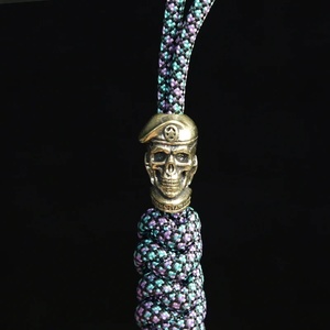 Soldado Ruso con Calavera DIY, Fidget Spinners de Metal y Cobre, Colgantes de Cordón con Estrella de Cinco Puntas, Cuentas de Latón Hechas a Mano - Product Image 2