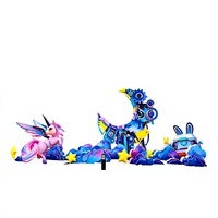 Lanternes licorne ailées personnalisées, lumières LED étanches pour Thanksgiving, Noël, festivals, parcs à thème, jardins - Extérieur
