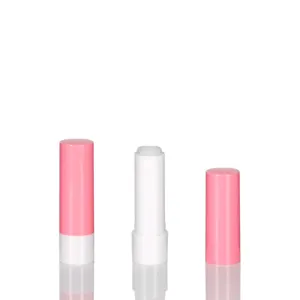 Низкая цена губная помада тюбик оптом круглый розовый пустой контейнер для бальзама для губ