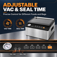 Machine d'emballage sous vide avec manomètre et barres de scellage doubles pour sacs gaufrés lisses et sacs en aluminium OEM ODM