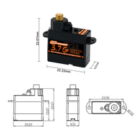 Moteur sans noyau à engrenages métalliques 3,7 g 25T, haute vitesse, ultra léger, pour drones à voilure fixe, robot intelligent, serrure intelligente, mini servo DS-S001M