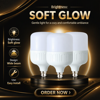 Ampoule LED résidentielle en gros pour usine, 5W-50W, culot E27/B22, certifiée CE, 85-265V, 3000K-6500K, IRC 80