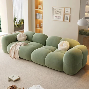 Sofá Modular Cuadrado de Terciopelo, Empacado al Vacío, Extra Grande, para Apartamentos, Ahorro de Espacio, Envío Comprimido - Product Image 4
