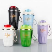 Nouvelle tasse à café portable mignonne pour étudiant, en acier inoxydable 316, avec couvercle, pour les voyages