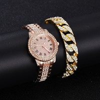 Montre-Bracelet Diamant pour Femme avec Bracelet, Montre de Luxe à Quartz, Vente Chaude en Gros sur Plateformes Transfrontalières