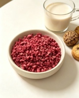 Cubos de Frambuesa Liofilizados de Alta Calidad, Color Rojo Natural, Rico Sabor a Fruta, Materia Prima para la Industria Alimentaria