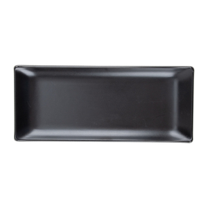 Wholesale 22cm Melamine Black Sushi Plate, Plastic Rectangle Serving Dish For Japanese Restaurants