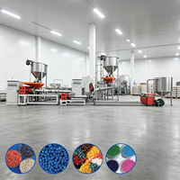 Granulateur de plastique Polytime de petite taille, double étage, avec moteur PLC, pour ligne de production de recyclage de tuyaux PE