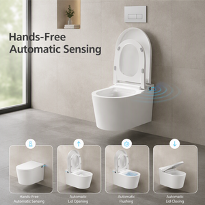 MWD CE Toilette Bidet Intelligente Monobloc avec Commande Vocale IA, Couvercle Automatique à Radar, Chasse d'eau à Double Pompe, Siège Antibactérien SIAA, Vente en Gros OEM - Product Image 4