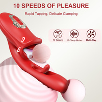 Vibrateur lingual et pince buccale 3 en 1, 10 modes de stimulation, silicone, point G, rechargeable USB, OEM ODM, logo personnalisé