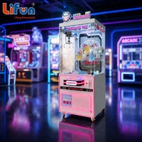 LIFUN Machine à griffes commerciale mobile, jeu d'arcade à monnayeur, grande machine distributrice de peluches transparente
