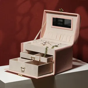 중금속 상자 에코 슬라이더 종이 대형 핑크 pu 가죽 보석 상자 포장 고리 verpackung 로고 골판지 상자