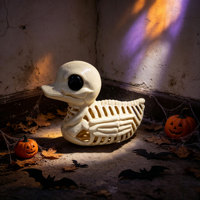 Décoration de canard squelette effrayant, figurine réaliste de canard osseux, accessoire d'Halloween pour la décoration de table, de pelouse, de maison hantée ou de fête