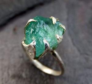 Anello in vera meteorite, set di anelli in meteorite verde martellato in silicone, anelli di coppia coordinati per matrimonio - Product Image 4