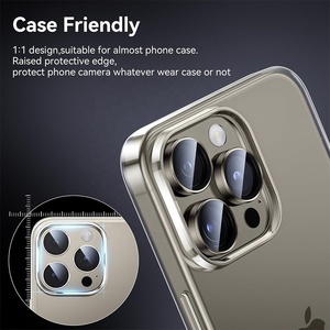 ตัวป้องกันเลนส์กล้องแบบจัดตำแหน่งอัตโนมัติสำหรับ <span class=keywords><strong>iPhone</strong></span> 17 16 15 <span class=keywords><strong>14</strong></span> <span class=keywords><strong>Pro</strong></span> <span class=keywords><strong>Max</strong></span> Plus วงแหวนโลหะด้านหลัง กระจกนิรภัยป้องกันหน้า<span class=keywords><strong>จอ</strong></span> - Product Image 5