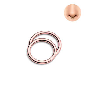 Anneaux de nez en titane ASTM F136, doubles anneaux sexy pour l'oreille, cartilage, <span class=keywords><strong>tragus</strong></span>, <span class=keywords><strong>piercing</strong></span> nasal, bijoux de mode, cadeaux pour femmes - Product Image 2