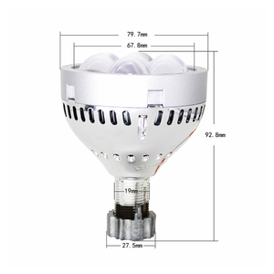 TAOCHIS 자동차 3.0 인치 헤드 라이트 12v 21w 슈퍼 Aozoom LED 프로젝터 렌즈 단일 하이 빔 악마 눈 블루 레드 화이트 H4 H7 - Product Image 5
