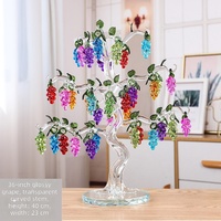 Arbre Bonsaï en Cristal en Forme de Raisin, Grappe de Raisins en Cristal, Décoration de Table pour la Maison et le Bureau