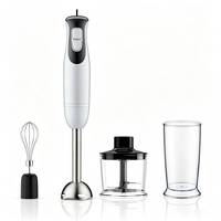 Mixeur Plongeant Électrique 200W DC, 2 Vitesses, Lames en Acier Inoxydable, avec Bol Hachoir 500ML et Gobelet AS 700ML