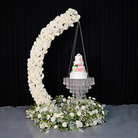 Nouvelles décorations de scène de mariage de 2,1 m, accessoires, support floral, décoration de gâteau, ornements de table de mariage en extérieur