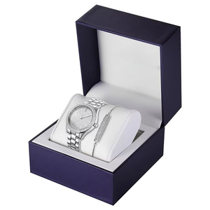 Ensemble de montres à quartz pour femmes en or rose, étanches, avec cadran pavé de cristaux, bracelet en acier inoxydable, bracelet assorti inclus - Product Image 6