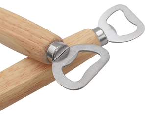 Abridor de Botellas de Madera Maciza de Abedul y Roble, Grabado con Láser, Ecológico y Sostenible, para Cerveza Artesanal - Product Image 4