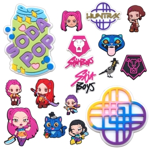Nouveauté 2026 : Breloques de chaussures K-pop en PVC pour filles, motif dessin animé, 20 pièces, thème <span class=keywords><strong>Demon</strong></span> Hunter, pour fans de chanteurs et de soirées - Product Image 6