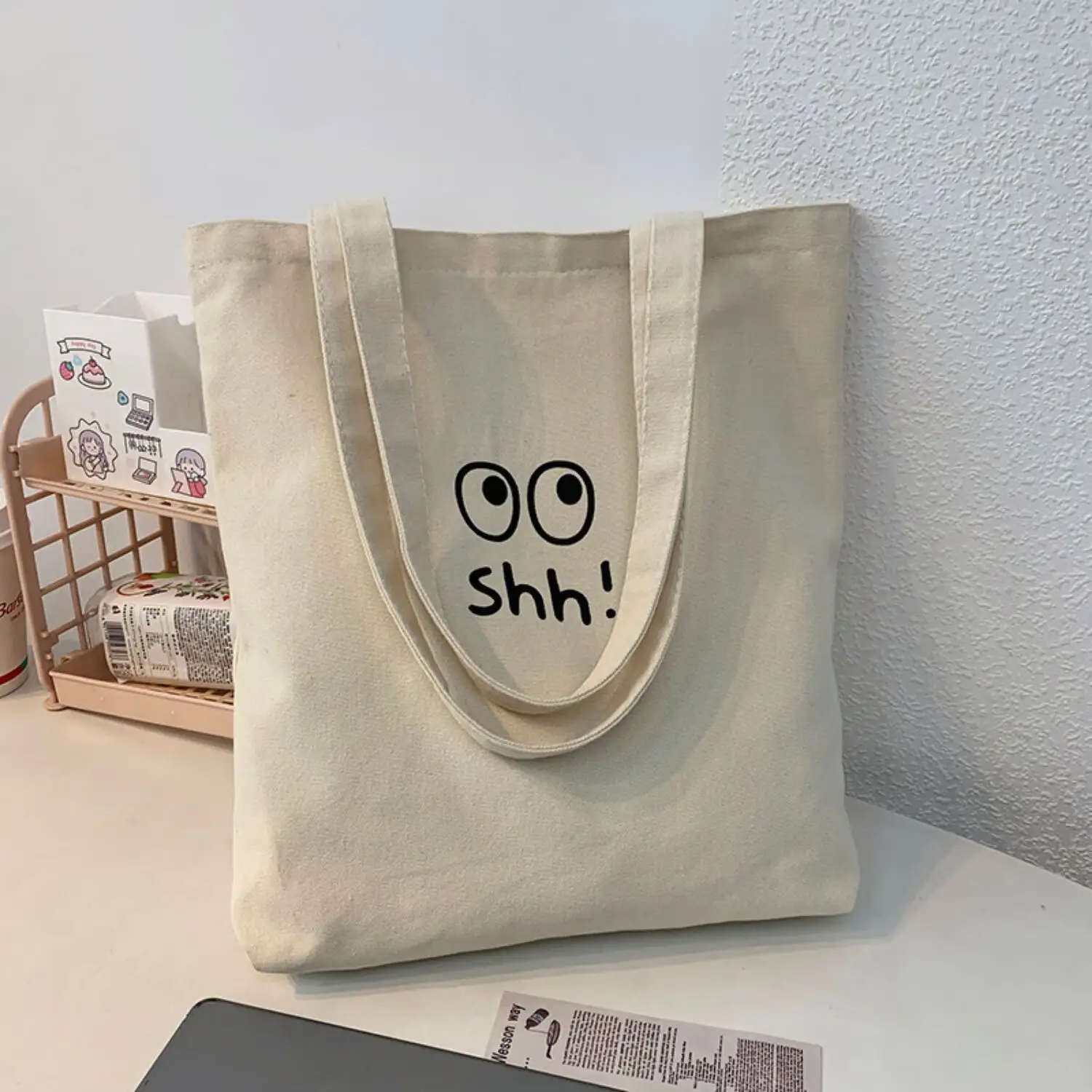 Sacolas grandes ecológicas para transporte, sacolas reutilizáveis de algodão para compras, com estampa personalizada, logotipo feito de algodão, presentes reciclados e ótimos