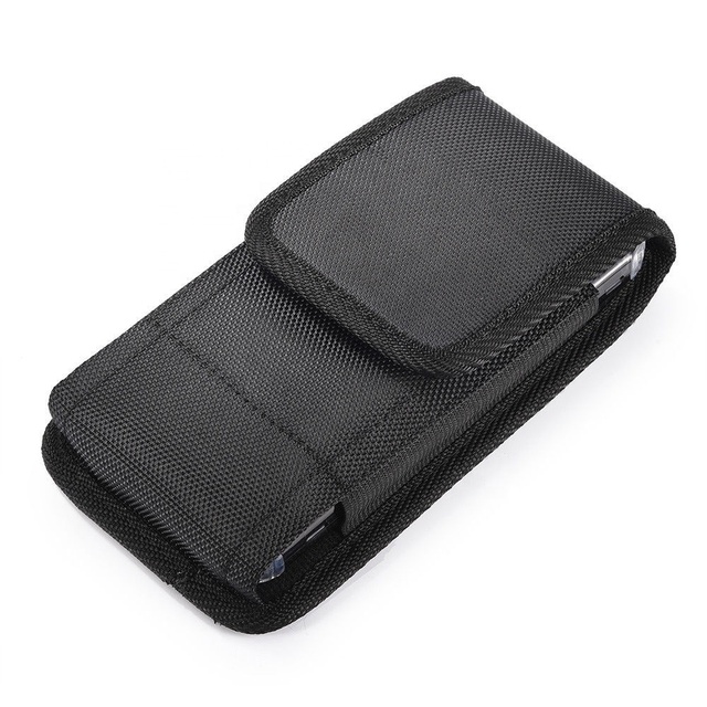 Universal Vertical Black Carrying Universal Cell Phone Case With Belt Clip Holster Pouch for iPhone Durable Mobile Phone Pouch