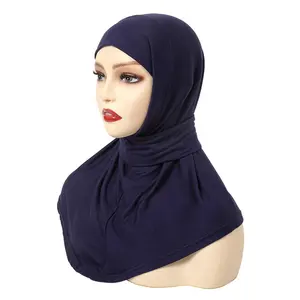 新产品定制穆斯林头巾即时内帽按钮固定易于穿内衣