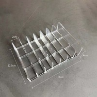 Organisateur de bureau de mode en acrylique transparent personnalisé 7 sections plateau de séparation d'argent en acrylique plateau de séparation d'argent pour le rembourrage d'argent
