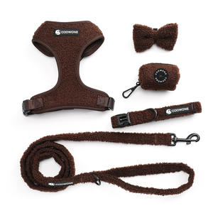 Conjunto de Arnés para Perro Pequeño de Sherpa Suave y Esponjoso, <span class=keywords><strong>Collar</strong></span> y Correa para Perro Teddy, Fabricante de Correas de Lujo Personalizadas para Perros - Product Image 2