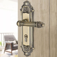 Venta caliente de alta calidad Oem Helix Heritage Hardware interno latón casa oro manijas de puerta para puertas interiores de madera con cerradura de llave