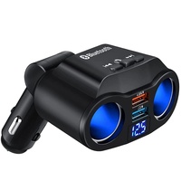 Transmetteur FM Bluetooth 5.0 Kit voiture Modulateur MP3 Lecteur sans fil Mains libres Récepteur audio Double chargeur USB 2 Allume-cigare