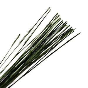 18 Gauge Floral DIY hand gardening illustration Green Paper Printed Metal Floral Stem Wire
