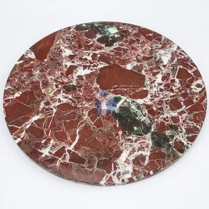 New Color Natural Marble Round Shape Unique Serving Tray Cake Cokkies Display Hotel Home Decoration