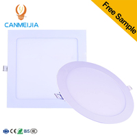 Panneau lumineux LED rond ultra fin carré 3w 4w 9w 12w 15w 18w 24w Plafonnier LED encastré 85-265V