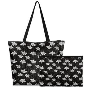 POD Dropshipping Dupont Paper 2 unids/set bolso de señora Hawaiano Naupaka Kuahiwi mujer bolso de mano bolso de hombro sostenible para mujer - Product Image 3