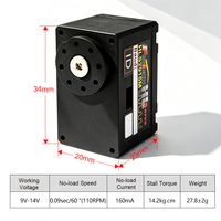 Servomoteur sans noyau à double axe TTL avec encodeur magnétique 12V 14kg.cm pour contrôle de couple et de force, idéal pour la main robotique, le chien robotique et le bricolage