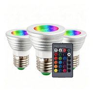 Lampe de sol résidentielle, ampoule LED créative, objets culturels de collection, projecteur télécommandé, plafonnier E27 RGB