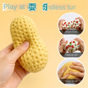 Handgemaakte fruit-pinda knijpbal met bouwstenen, knapperig ASMR-geluid, stressverlichting, decompressie, squishy fidget toy - Product Image 4
