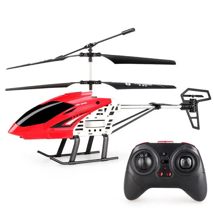 Helicóptero teledirigido con Control remoto, 3,5 canales, con giroscopio y luz LED, duradero, avión, juguete Gif